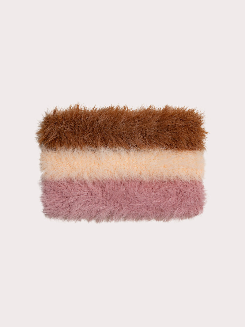 Lot de 3 élastiques en maille duveteuse pour fille