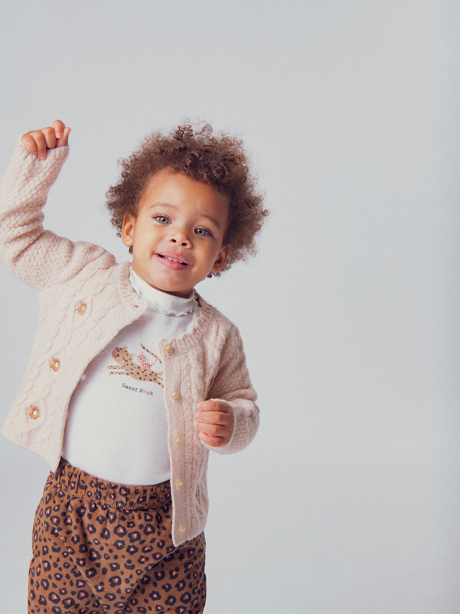 Cardigan chiné pour bébé fille