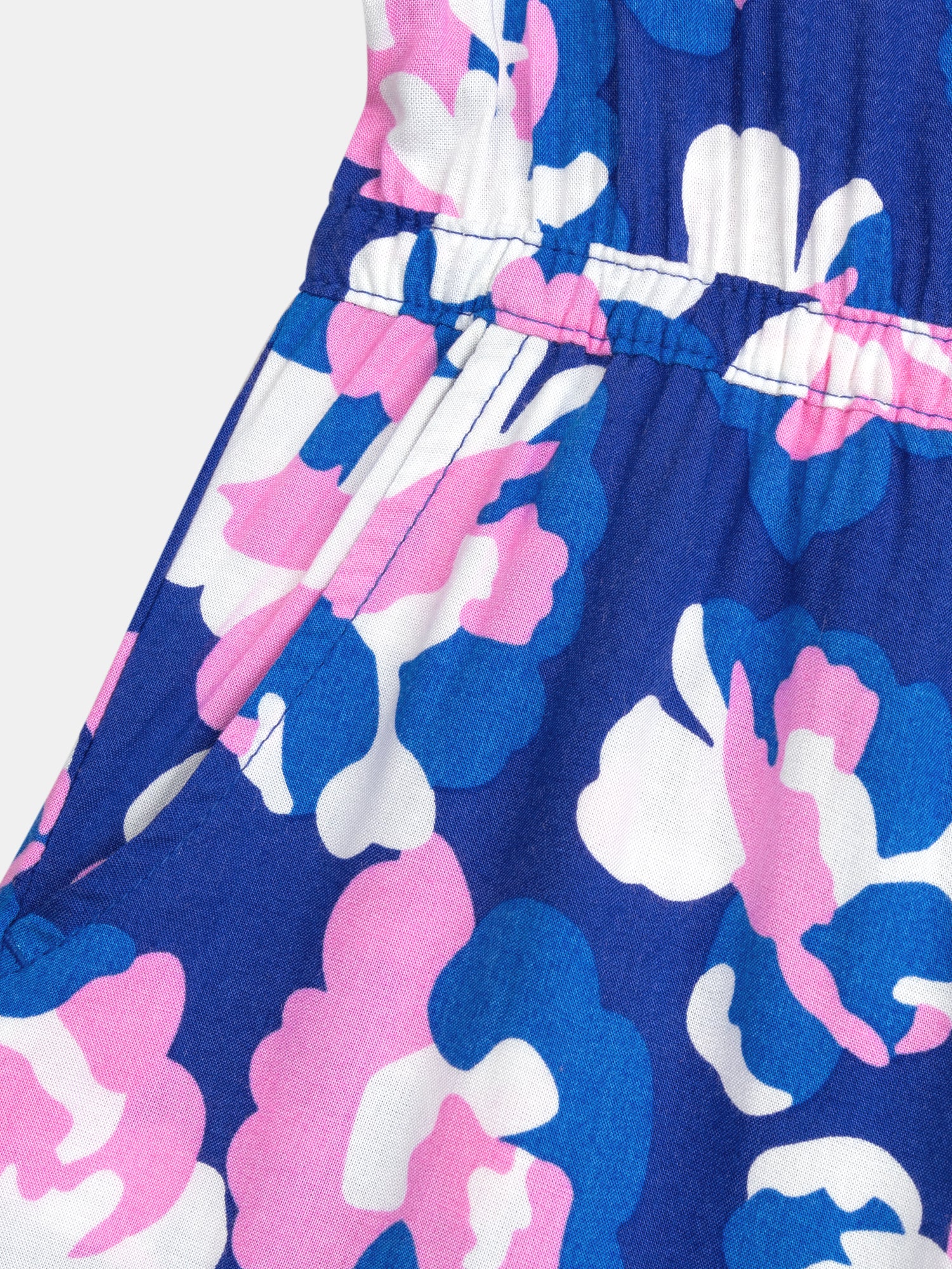 Combinaison bleue imprimé floral pour fille