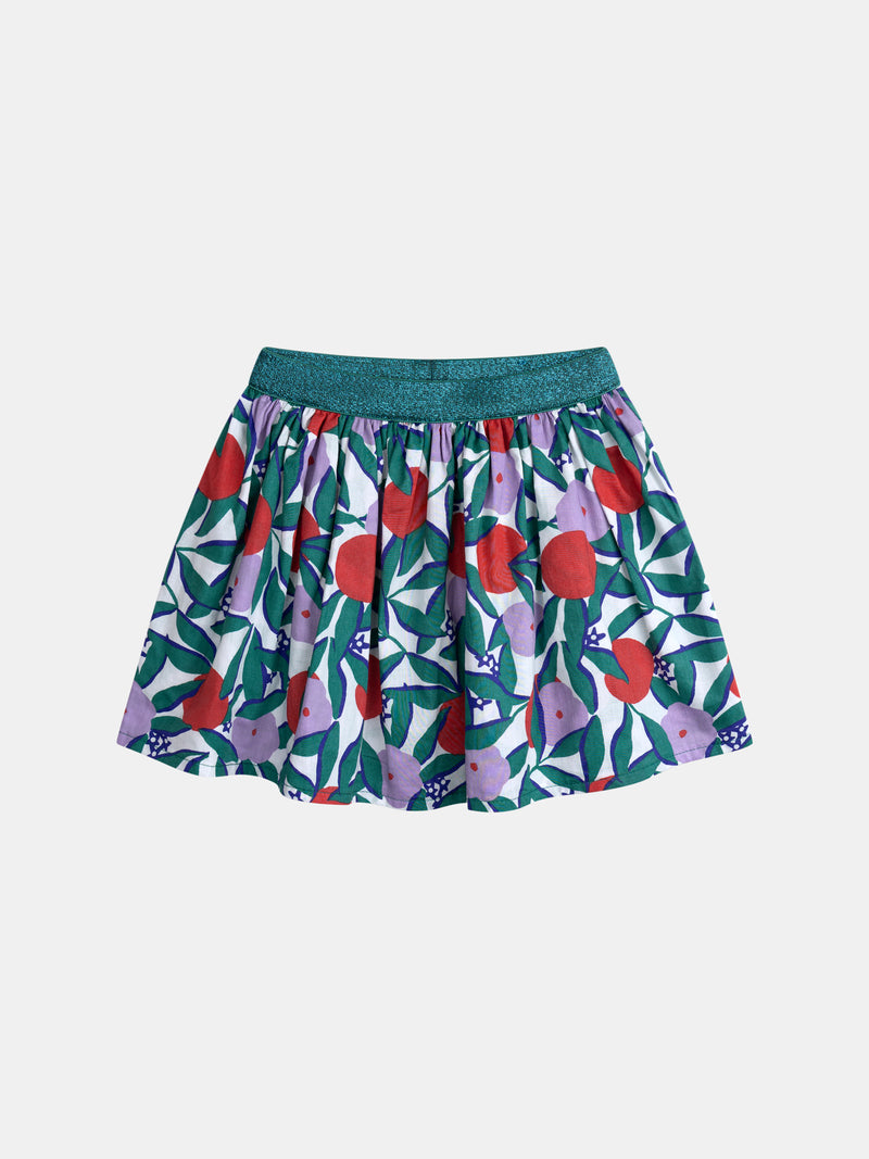 Jupe réversible à imprimé floral pour fille
