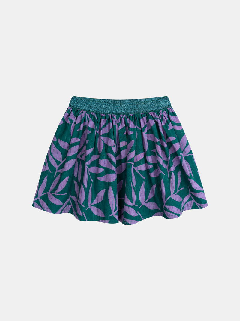 Jupe réversible à imprimé floral pour fille