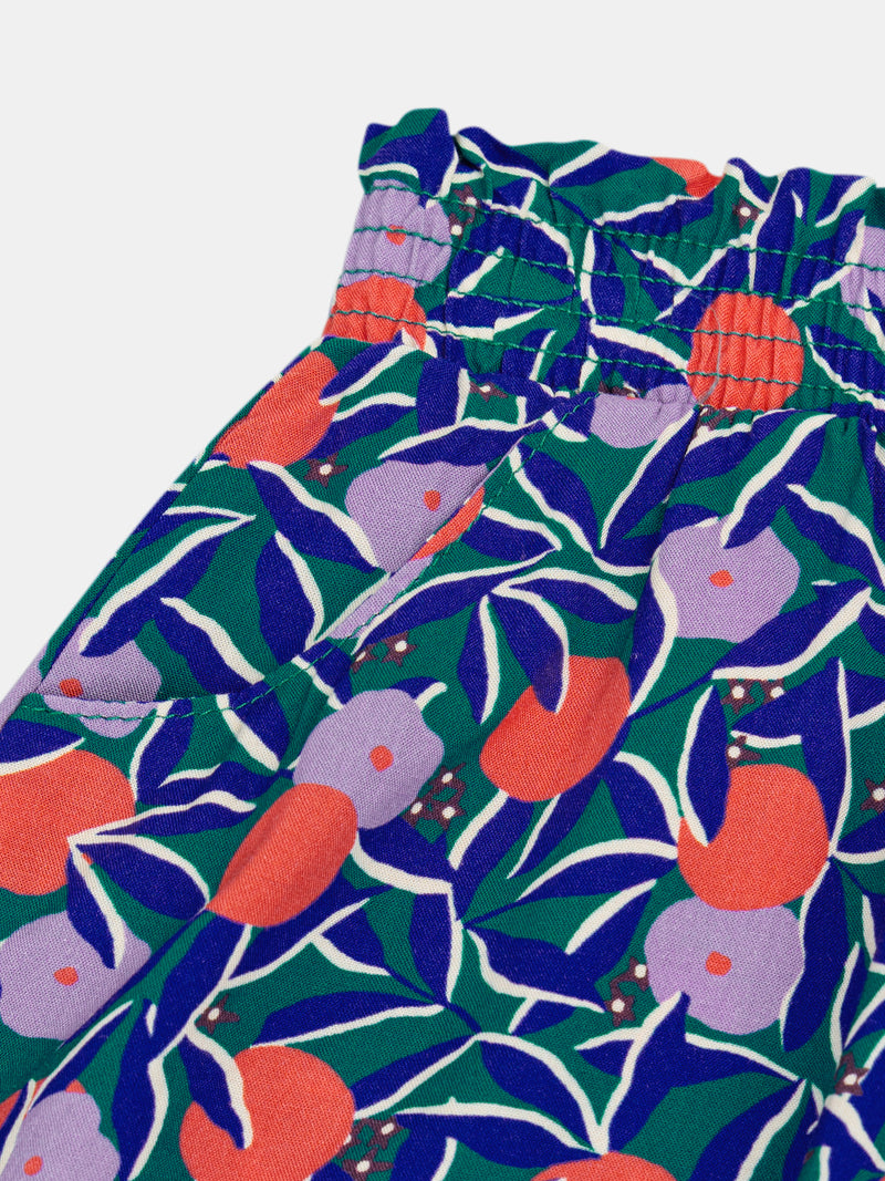 Short à imprimé floral pour fille