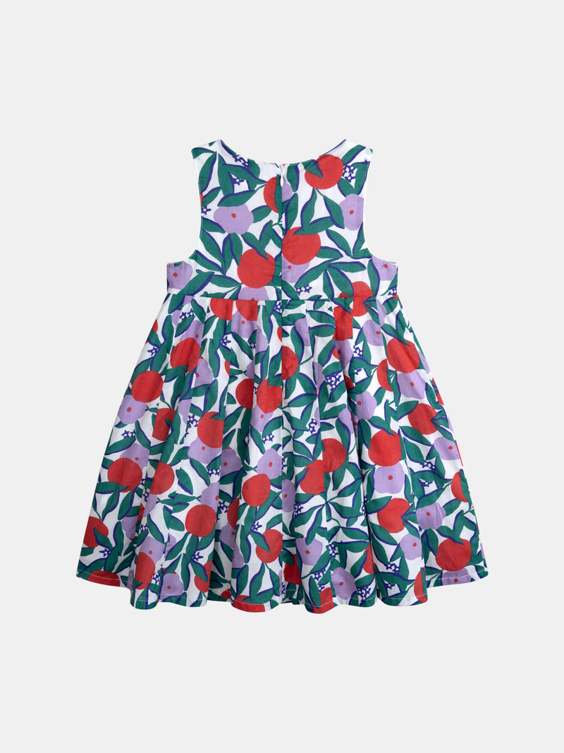 Robe sans manches à imprimé floral pour fille
