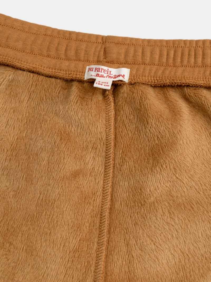 Pantalon en molleton marron doublé chaud pour garçon