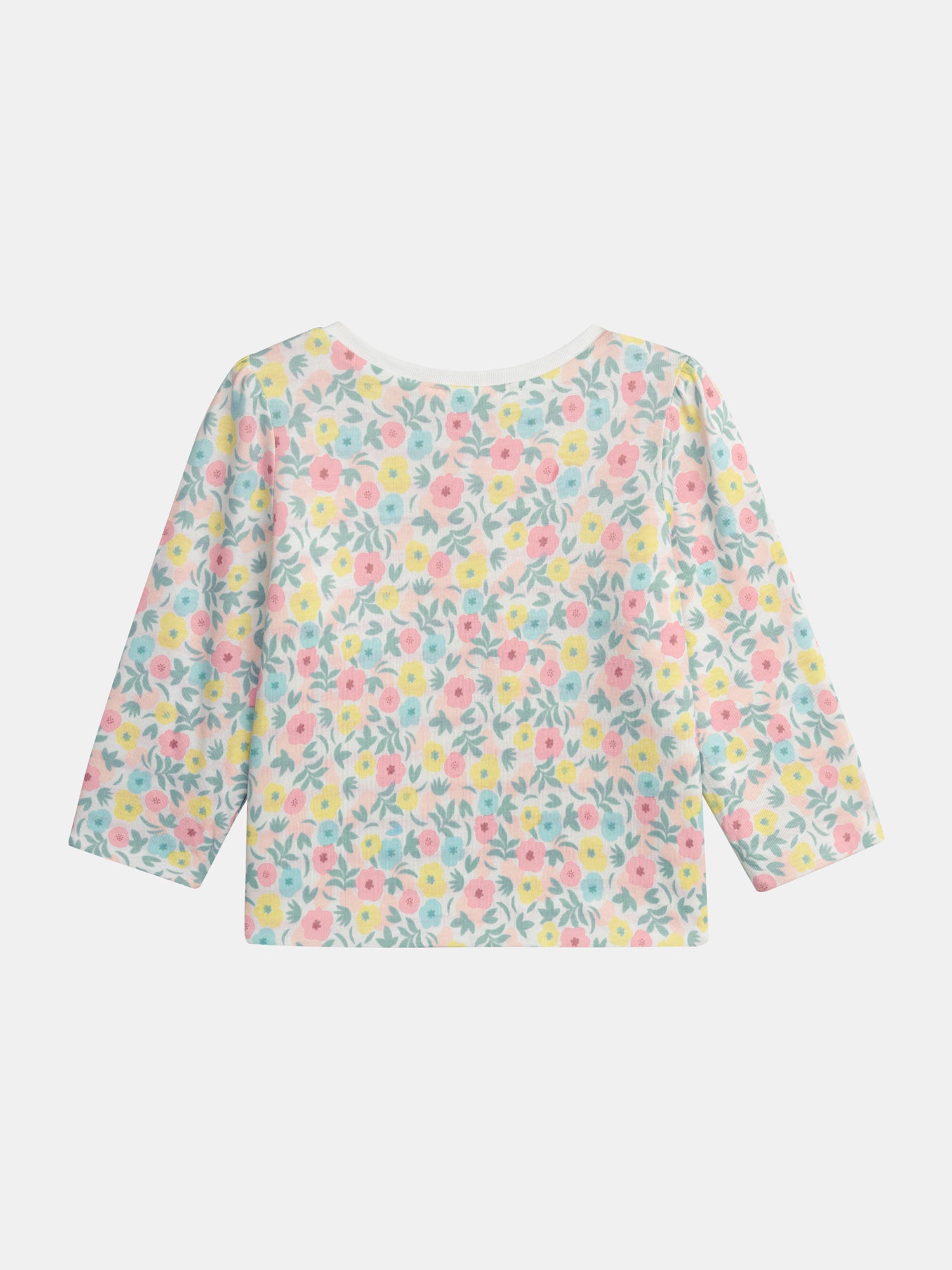 T-shirt réversible motif fleurs pastel pour bébé fille
