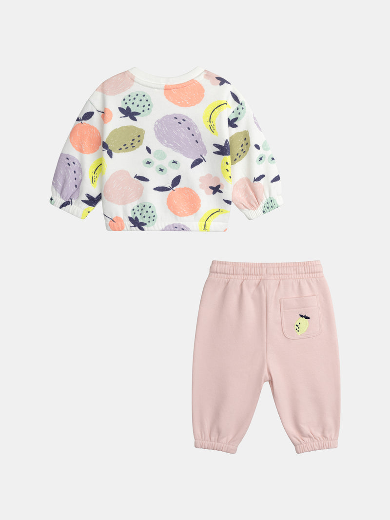 Ensemble imprimé fruitier pour bébé fille