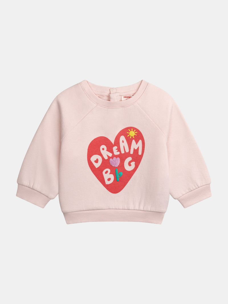 Ensemble motif cœur pour bébé fille