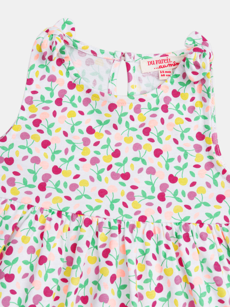 Robe multicolore à imprimé cerises pour bébé fille