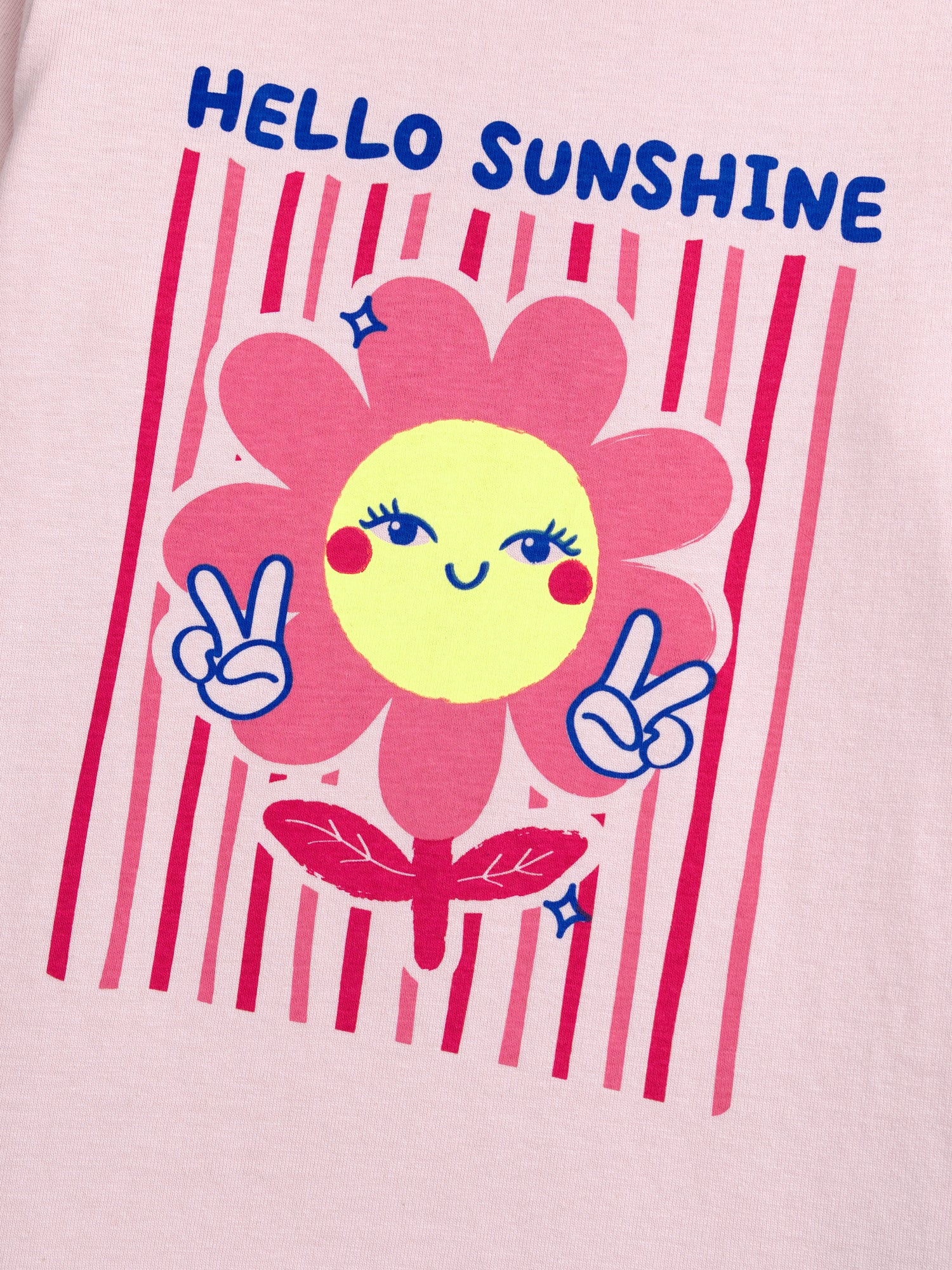 Pyjama long rose "Hello Sunshine" pour enfant fille