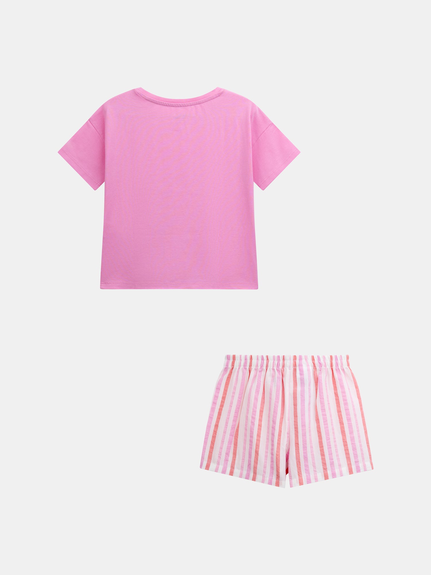 Pyjama court rose avec imprimé "Playa Fiesta" pour enfant fille