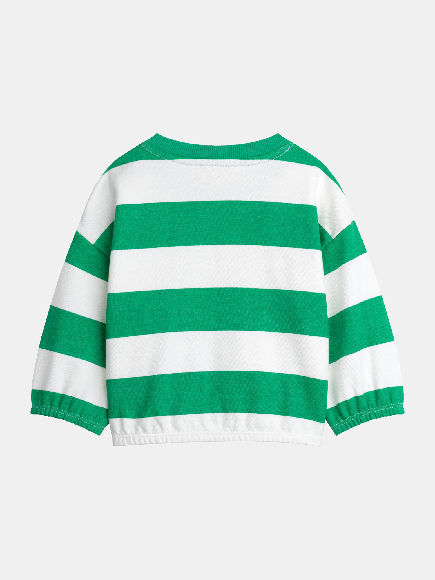 Sweat-shirt rayé "Play" Vert et Écru pour bébé garçon