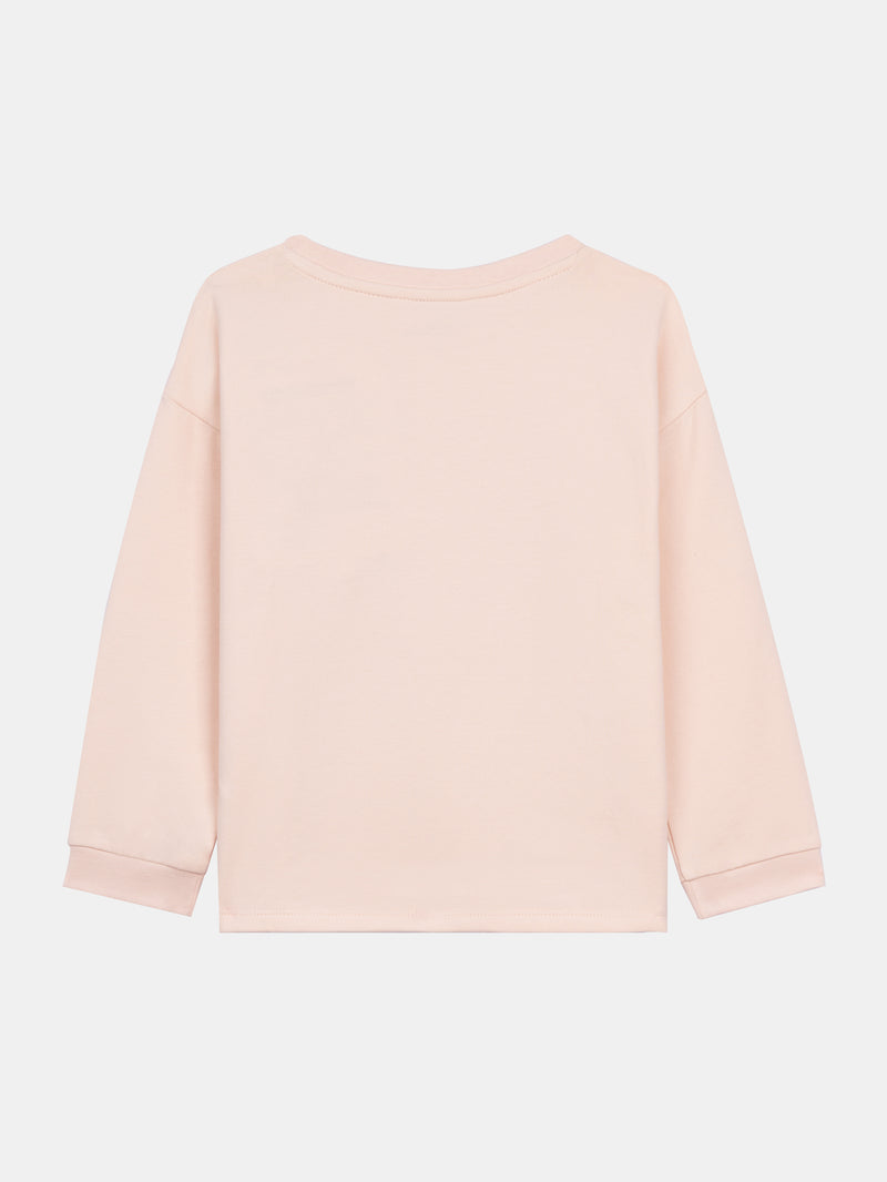 Pyjama rose en molleton gratté "My Heart Beats for Riding" pour enfant fille