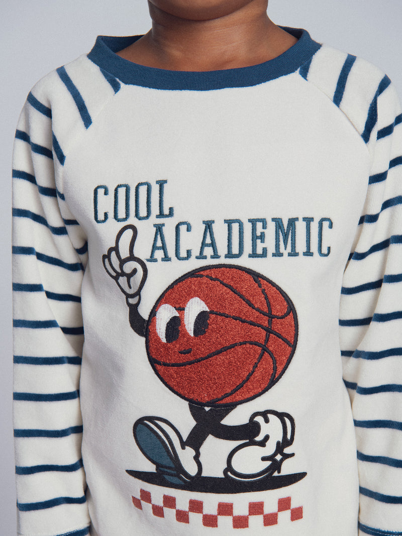 Pyjama 2 pièces en velours phosphorescent "Cool Academic " pour enfant garçon