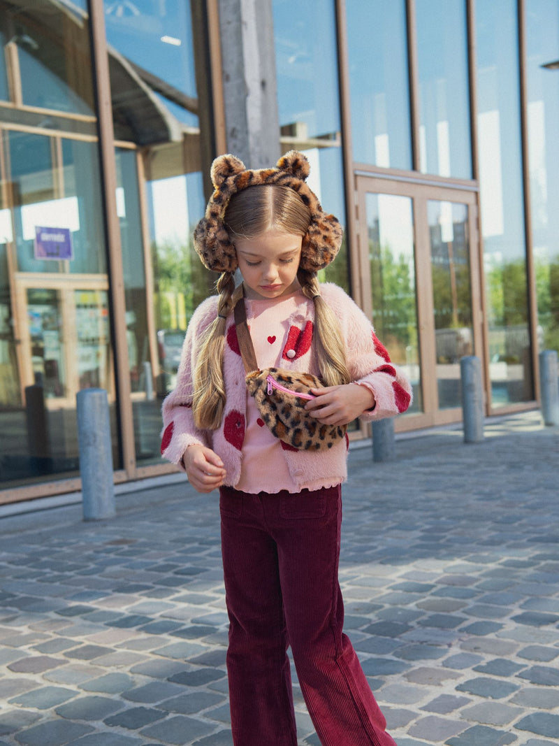 Pantalon prune à poches pour fille