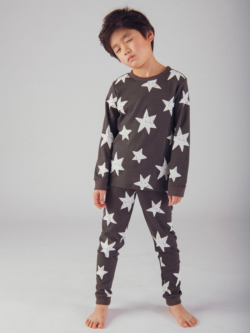 Pyjama phosphorescent avec imprimé intégral étoilé pour enfant garçon