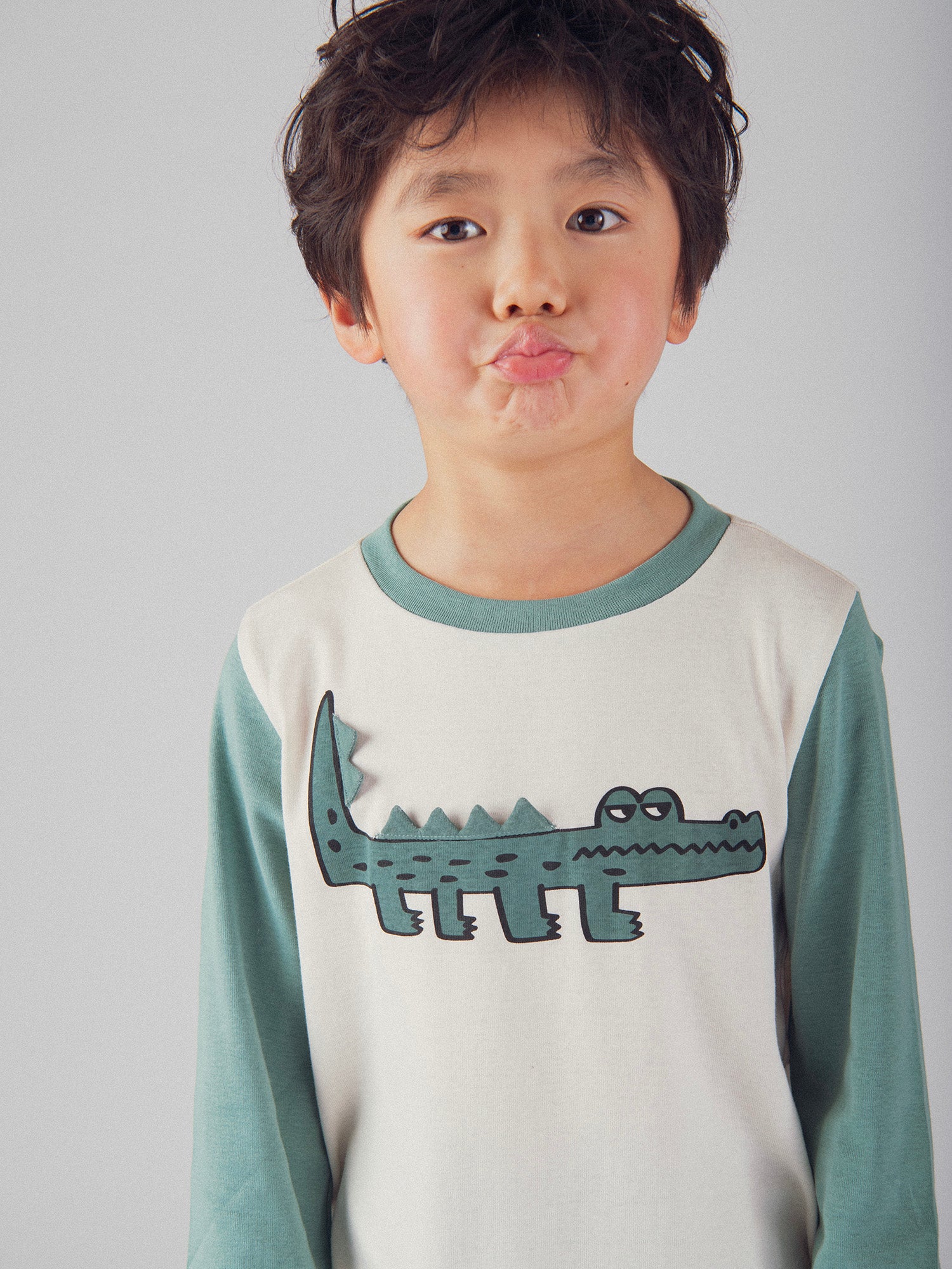 Pyjama bicolore crocodile pour enfant garçon