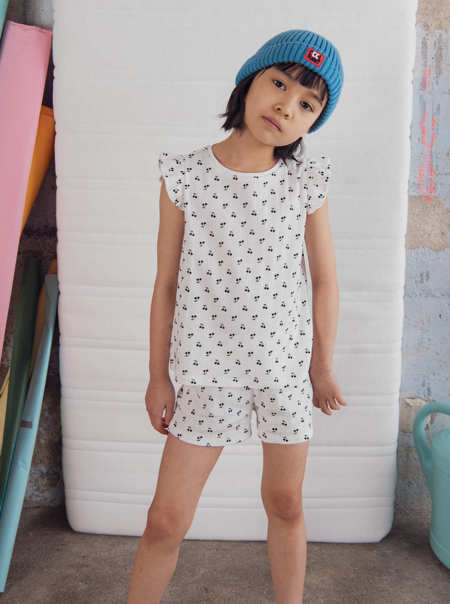 Pyjama court imprimé "CERISE" pour enfant fille