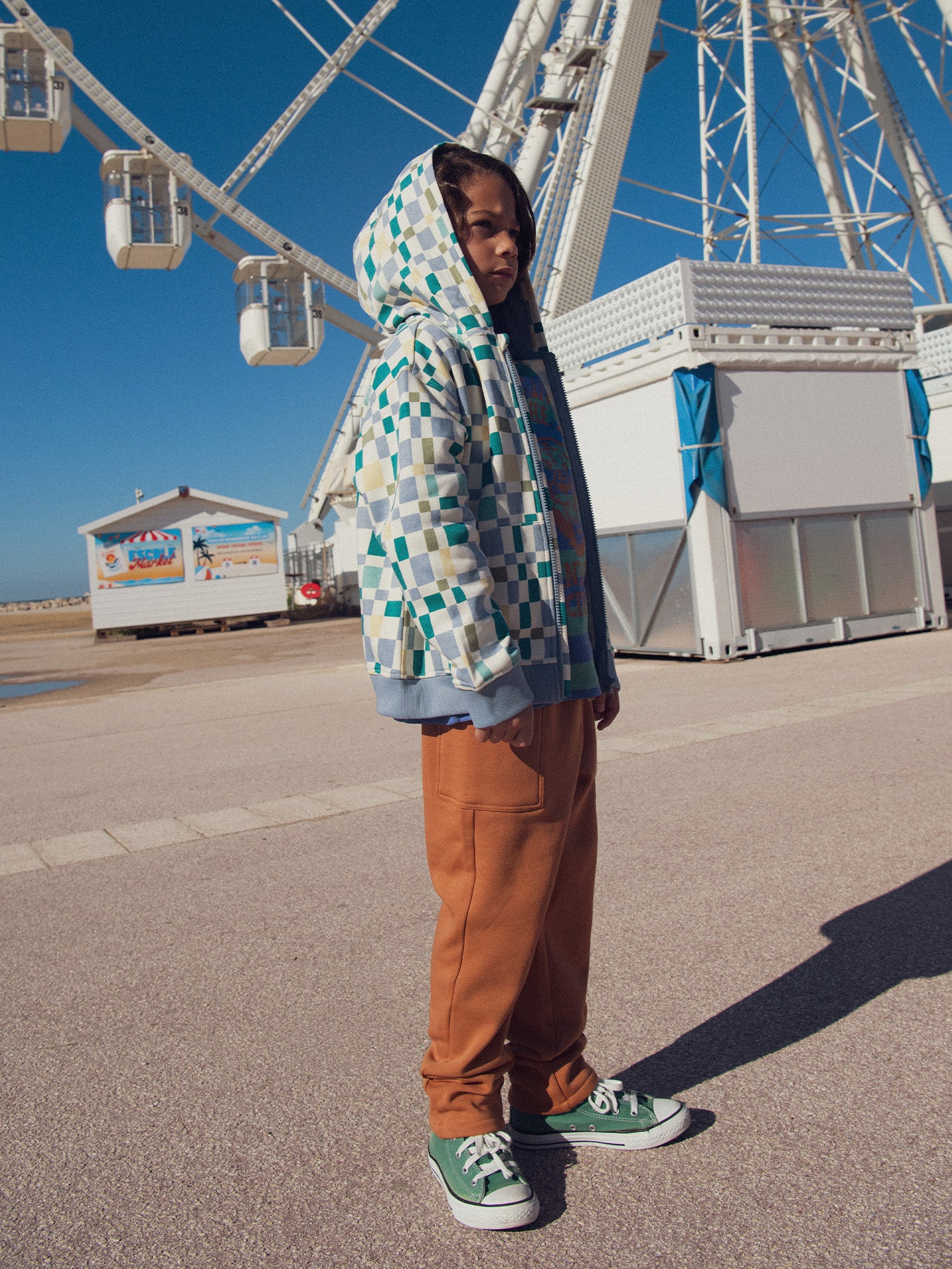 Pantalon en molleton marron doublé chaud pour garçon