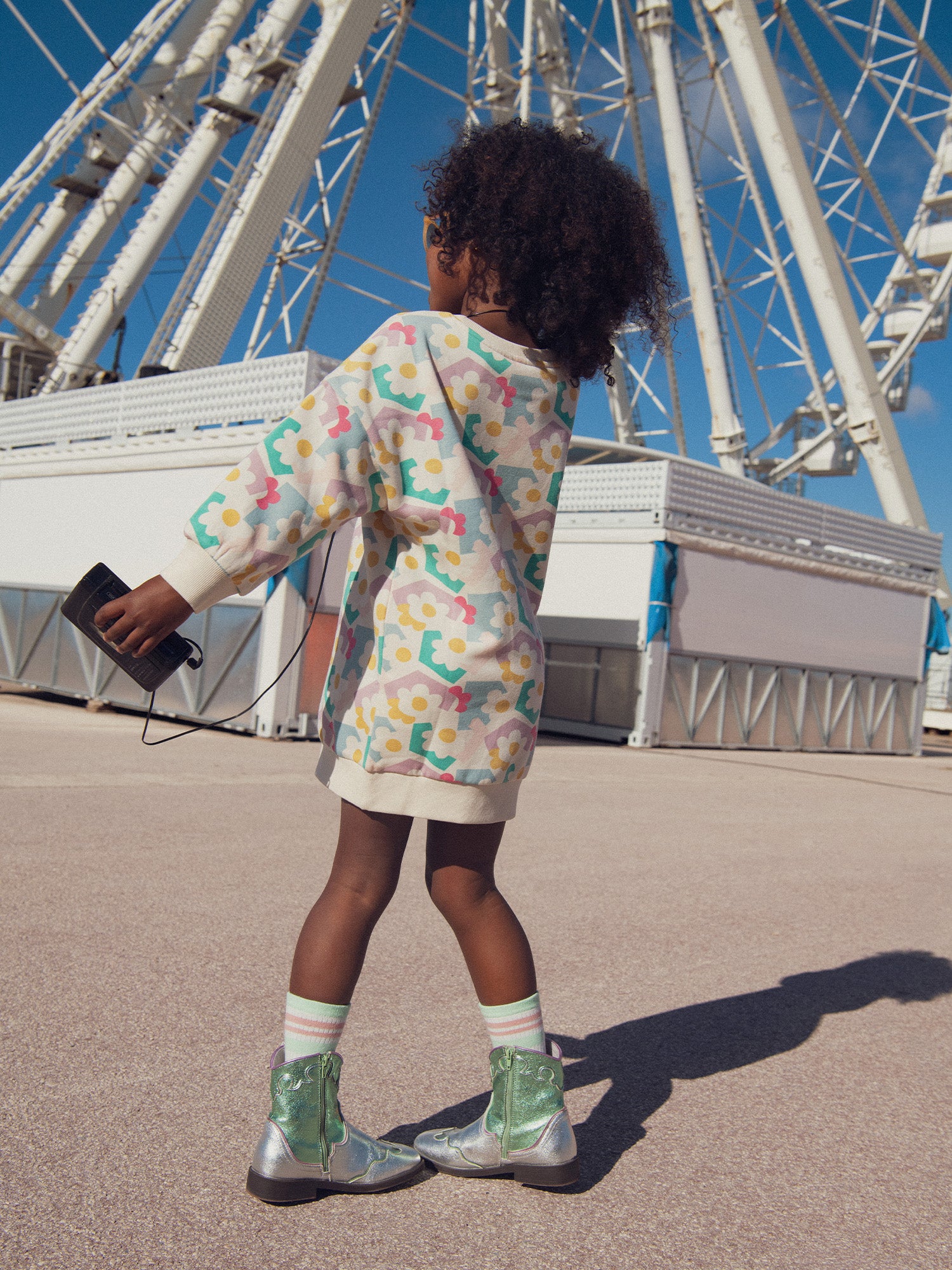 Robe en molleton imprimé pour fille