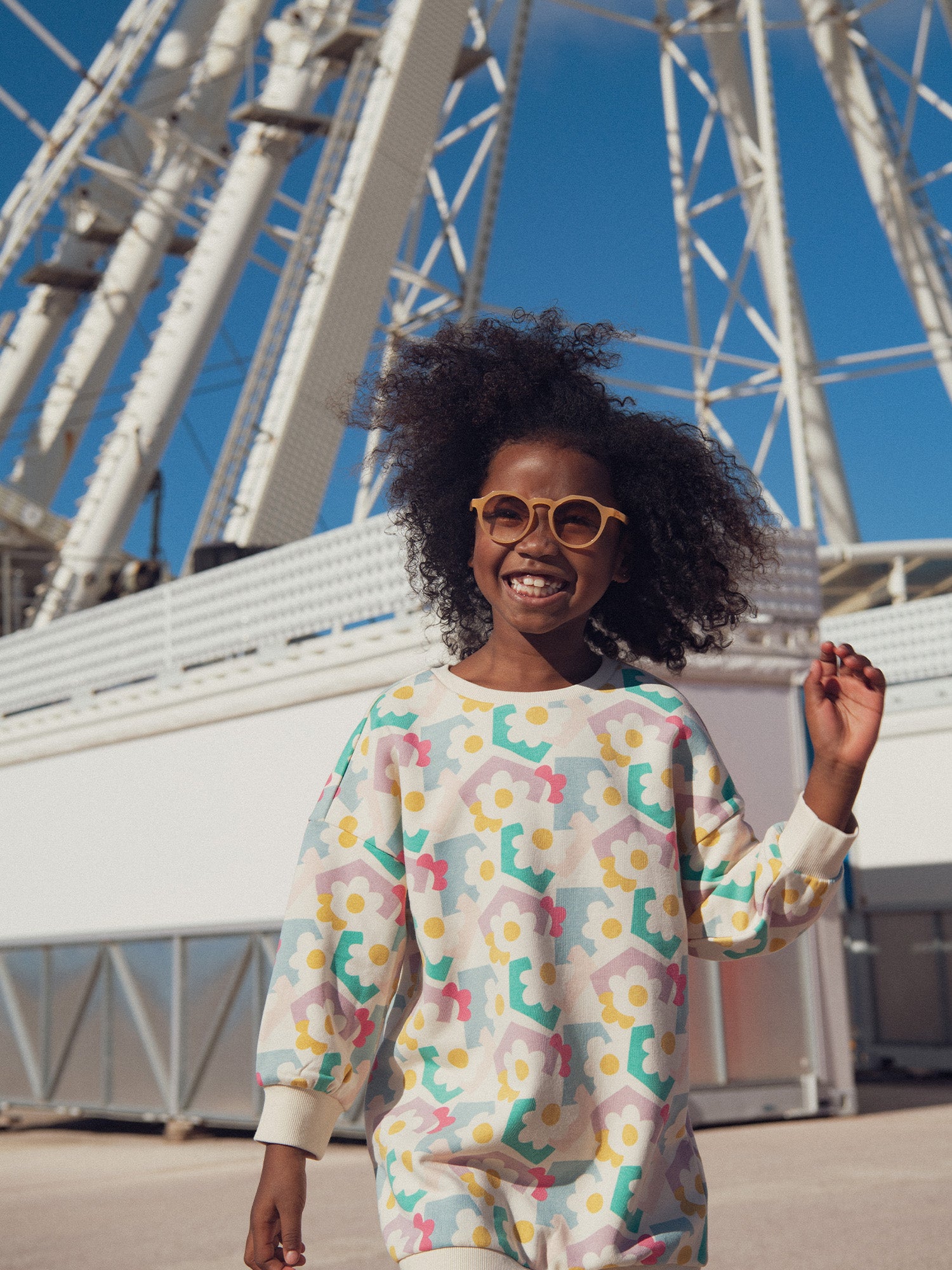 Robe en molleton imprimé pour fille