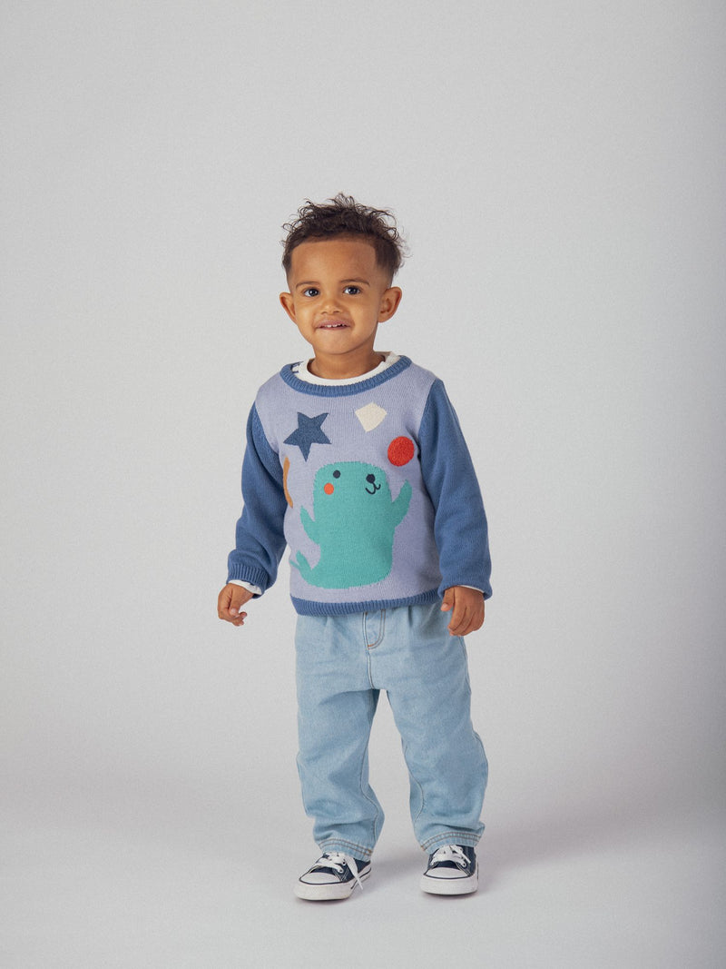 Pull à motif phoque pour bébé garçon