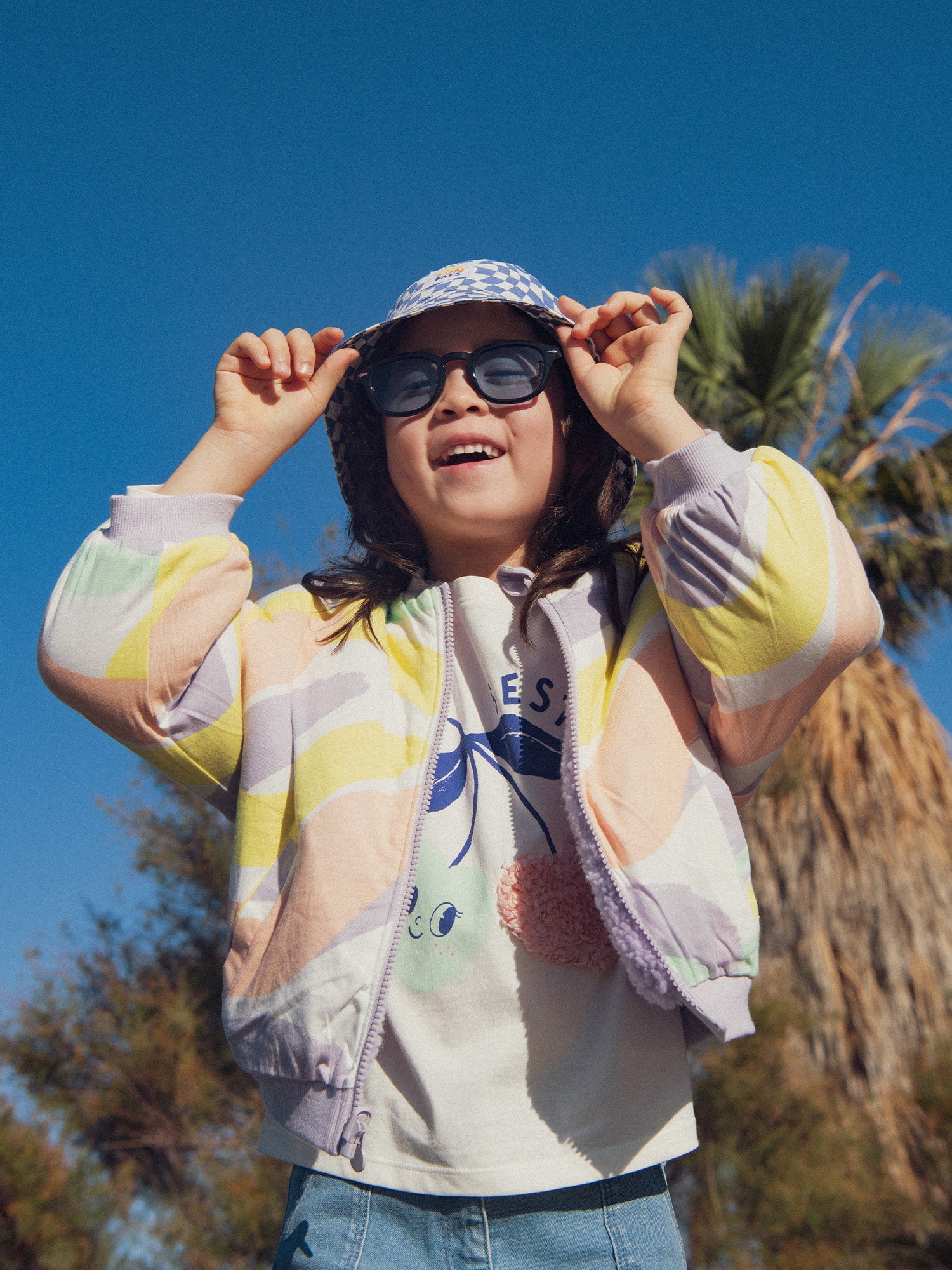 Veste réversible violette pour fille