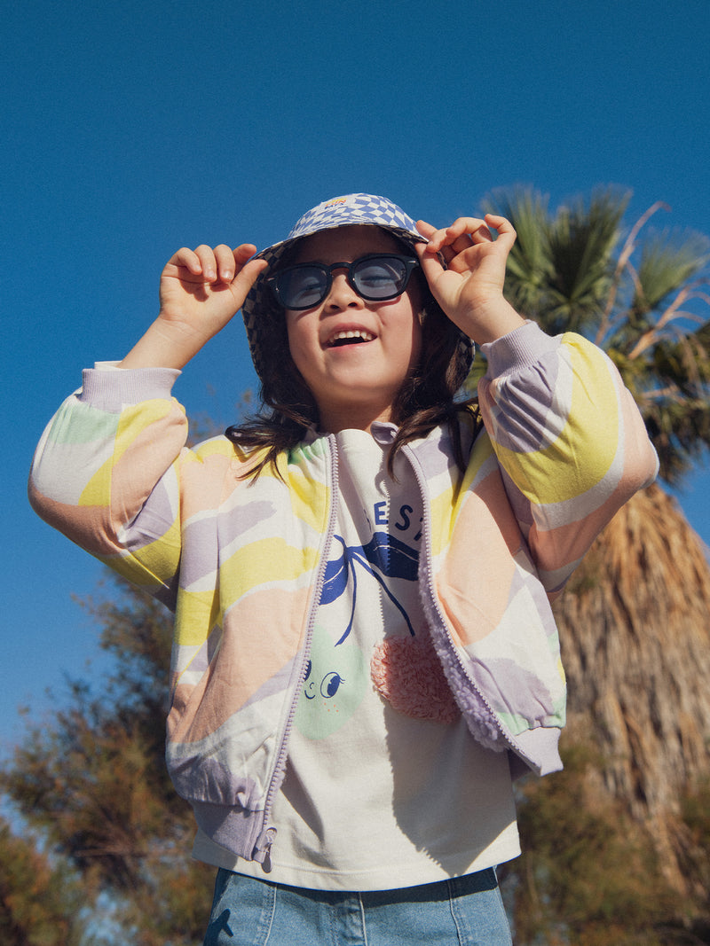 Veste réversible violette pour fille