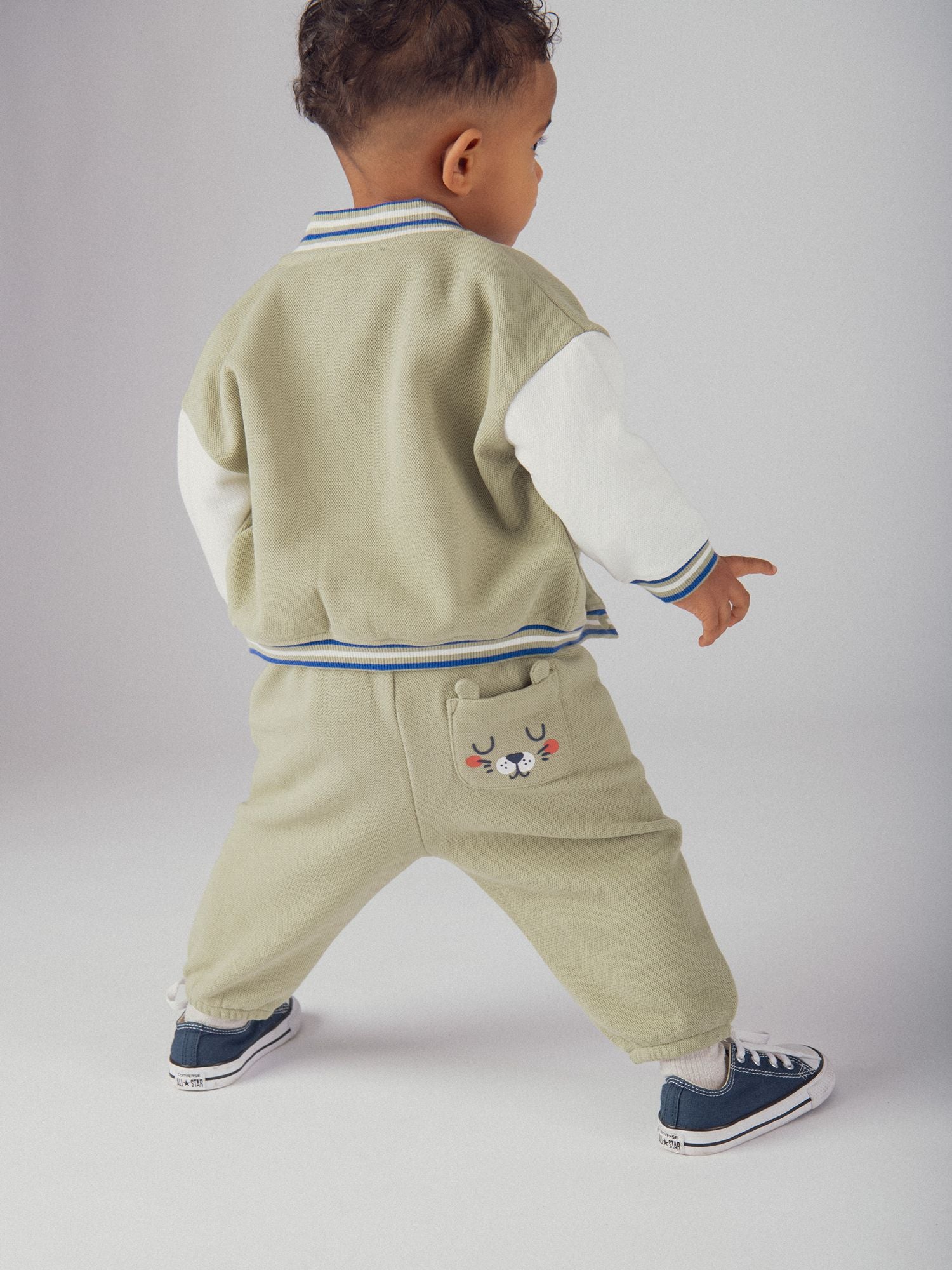 Gilet sporty kaki tigre pour bébé garçon