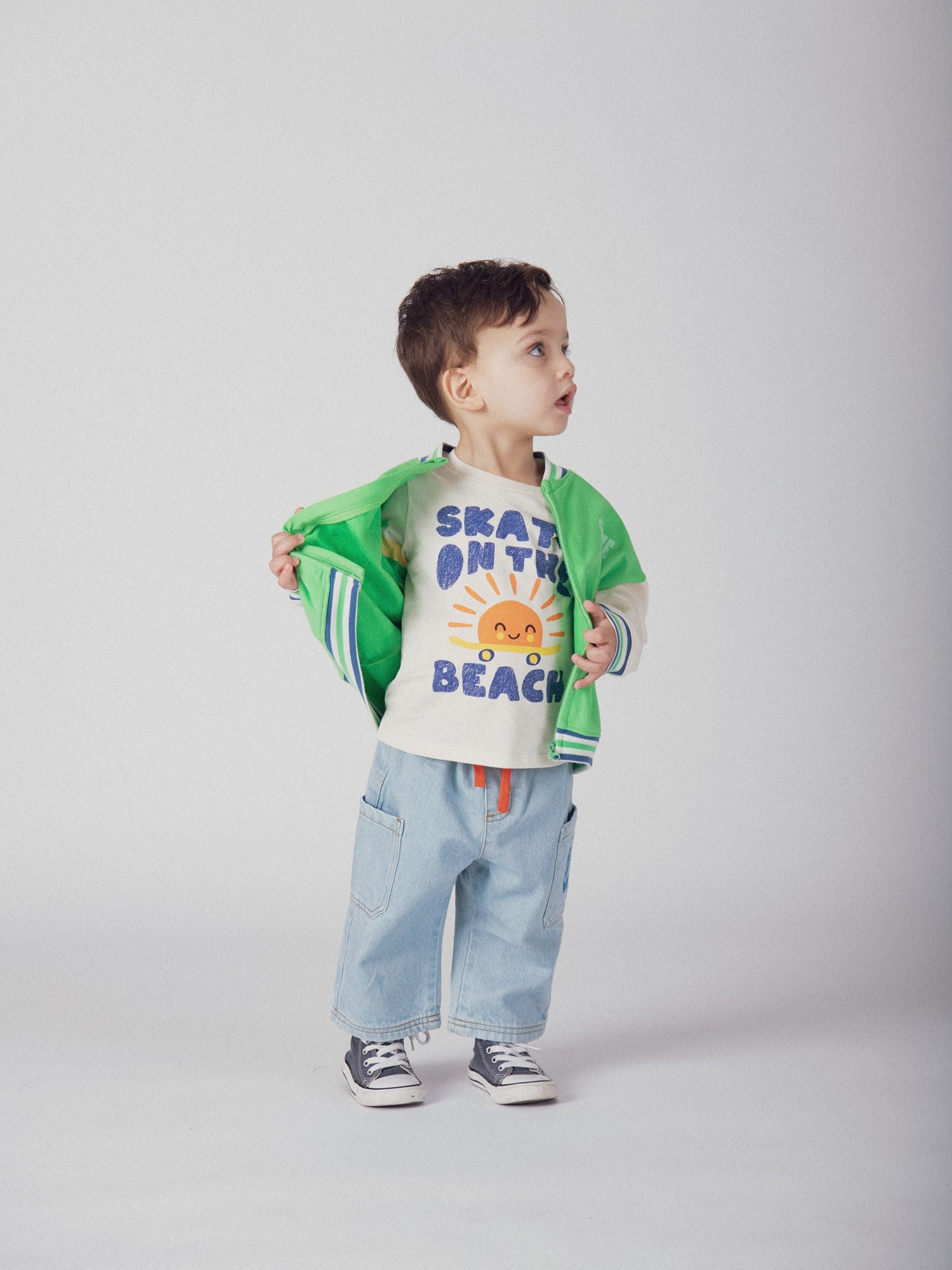 Gilet zippé "Skate Club" Vert Chance pour bébé garçon