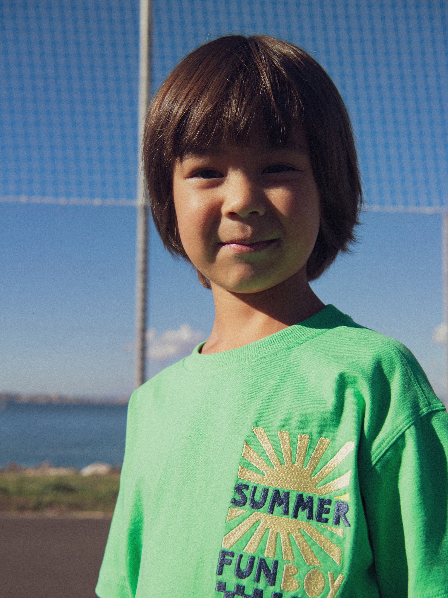 Ensemble vert animation soleil pour garçon