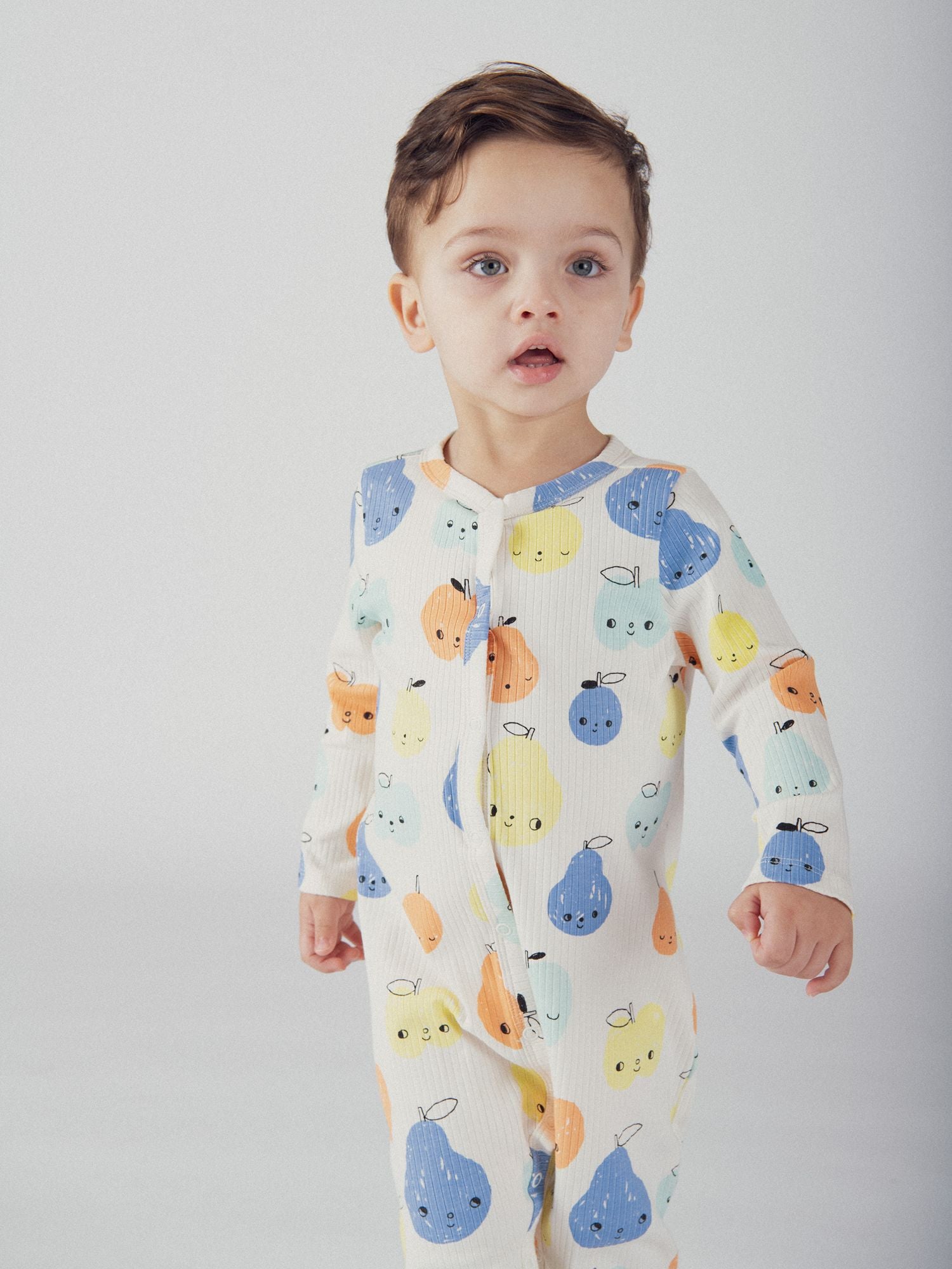 Grenouillère à motifs fruits pour bébé garçon