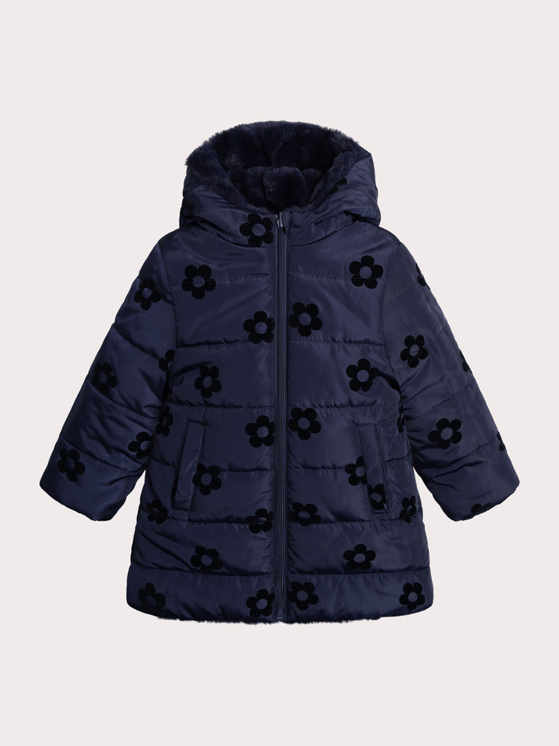 Manteau réversible bleu foncé