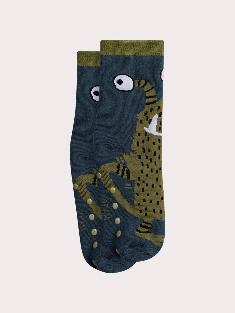 Chaussettes chaudes & antidérantes monstre pour garçon