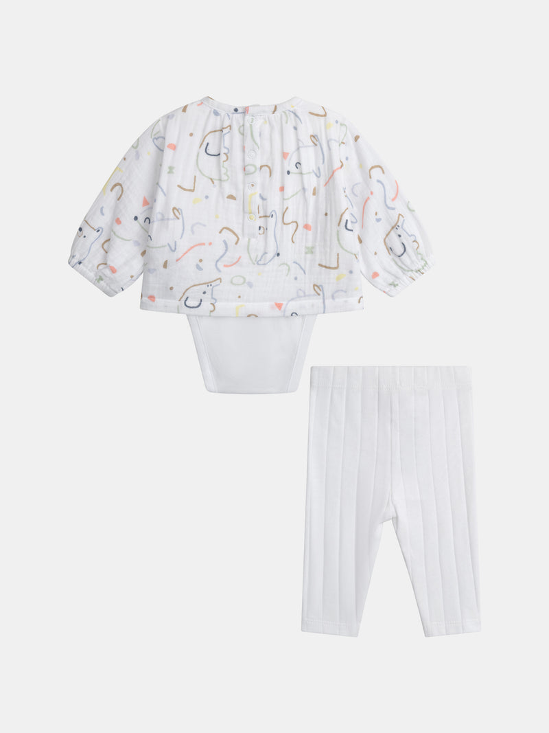 Ensemble body 2 en 1 et legging mixte de naissance