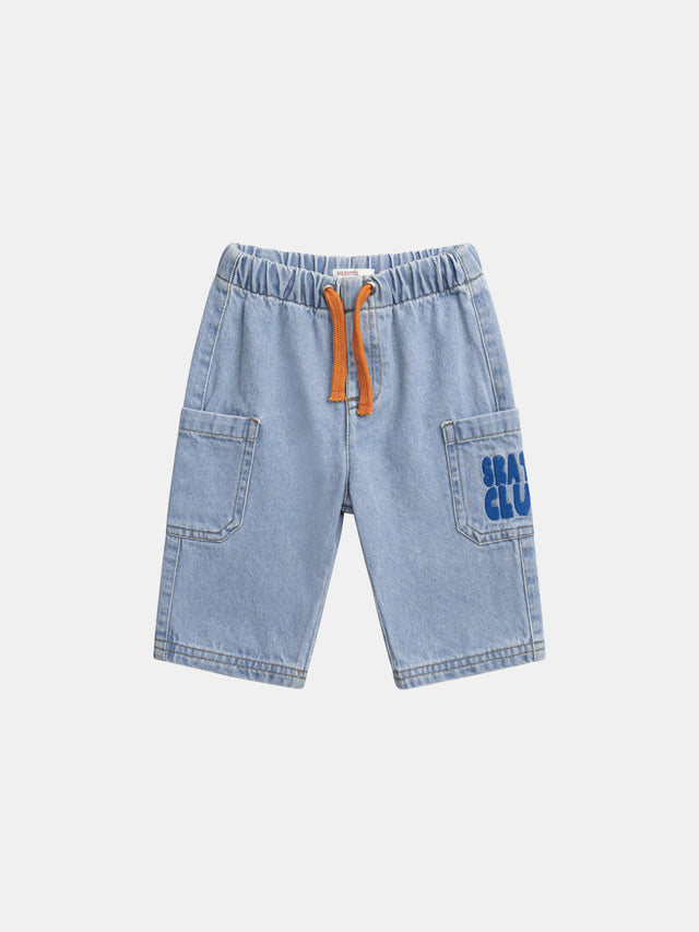 Pantalon denim clair à cordon "Skate Party" pour bébé garçon