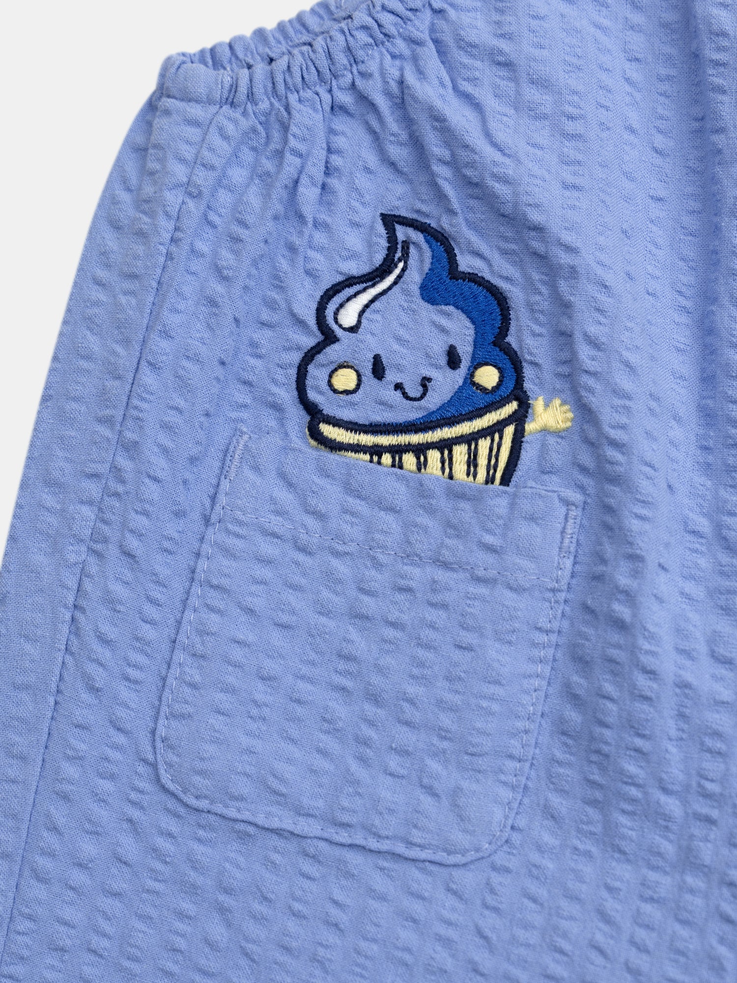 Salopette courte bleu pour bébé garçon