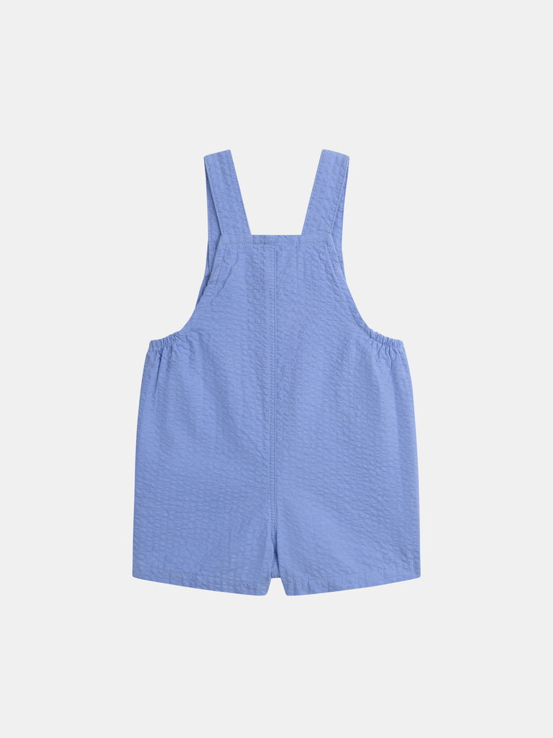 Salopette courte bleu pour bébé garçon