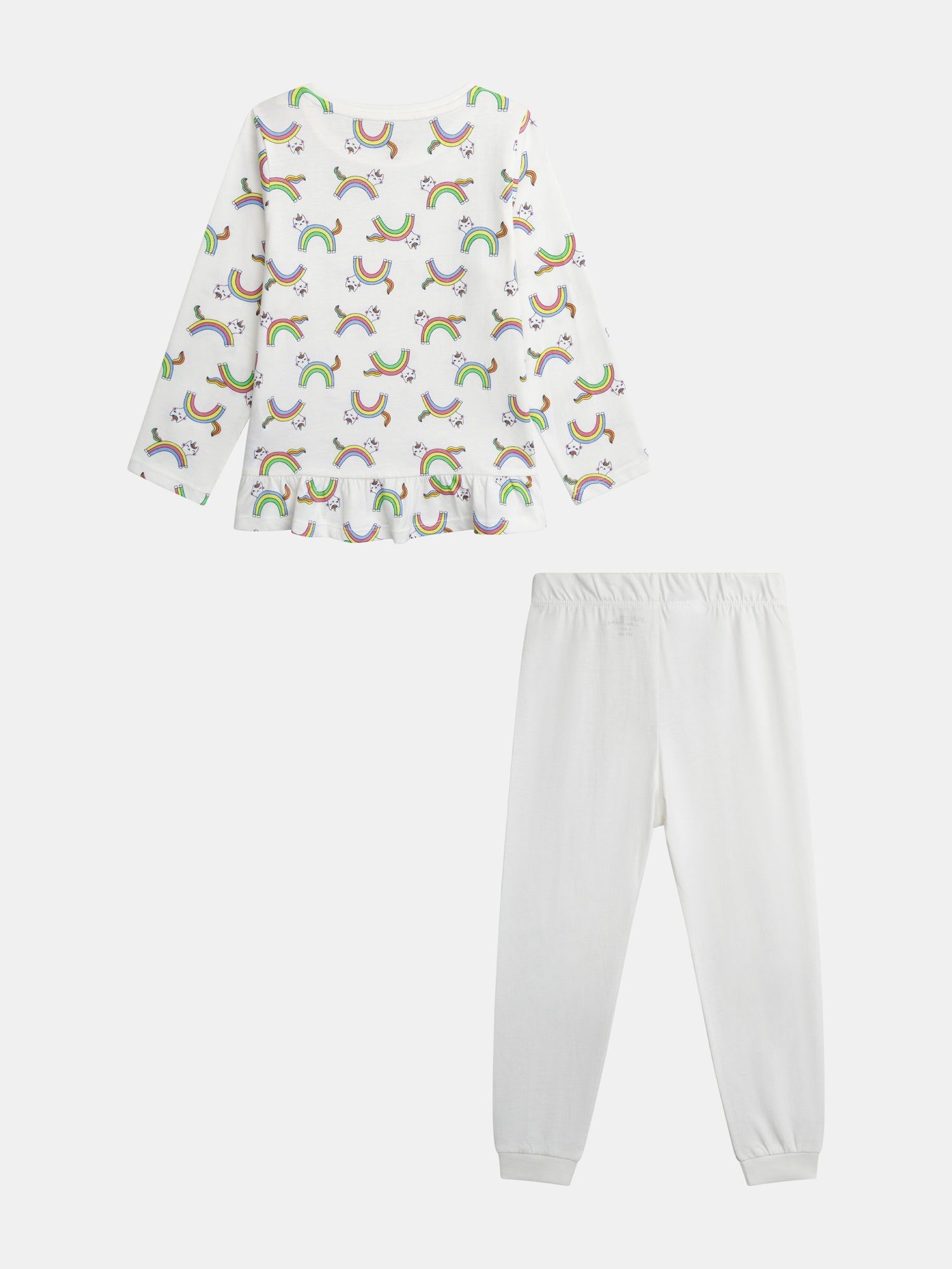 Pyjama long imprimé arc-en-ciel pour enfant fille