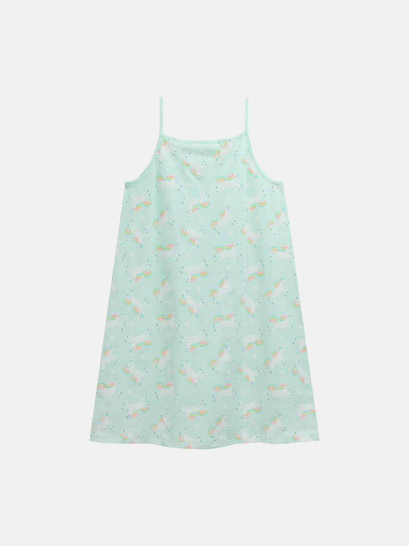 Robe de nuit phosphorescente imprimé "Licornes Magiques" pour enfant fille