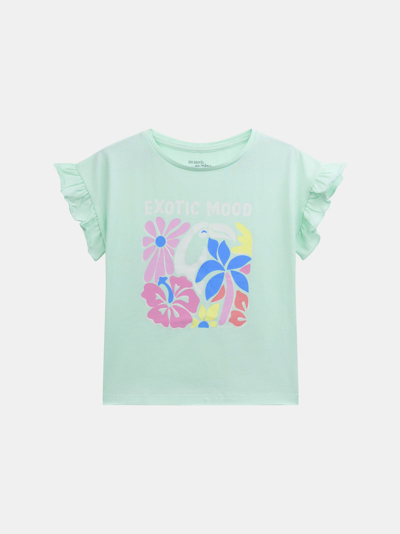 Pyjama court phosphorescent imprimé "Exotic Mood" pour enfant fille