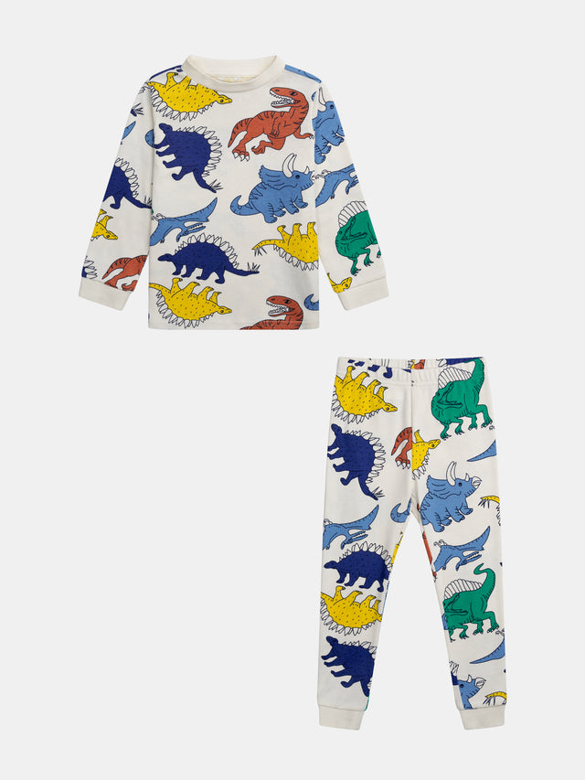 Pyjama écru imprimé all-over dinosaure pour garçon