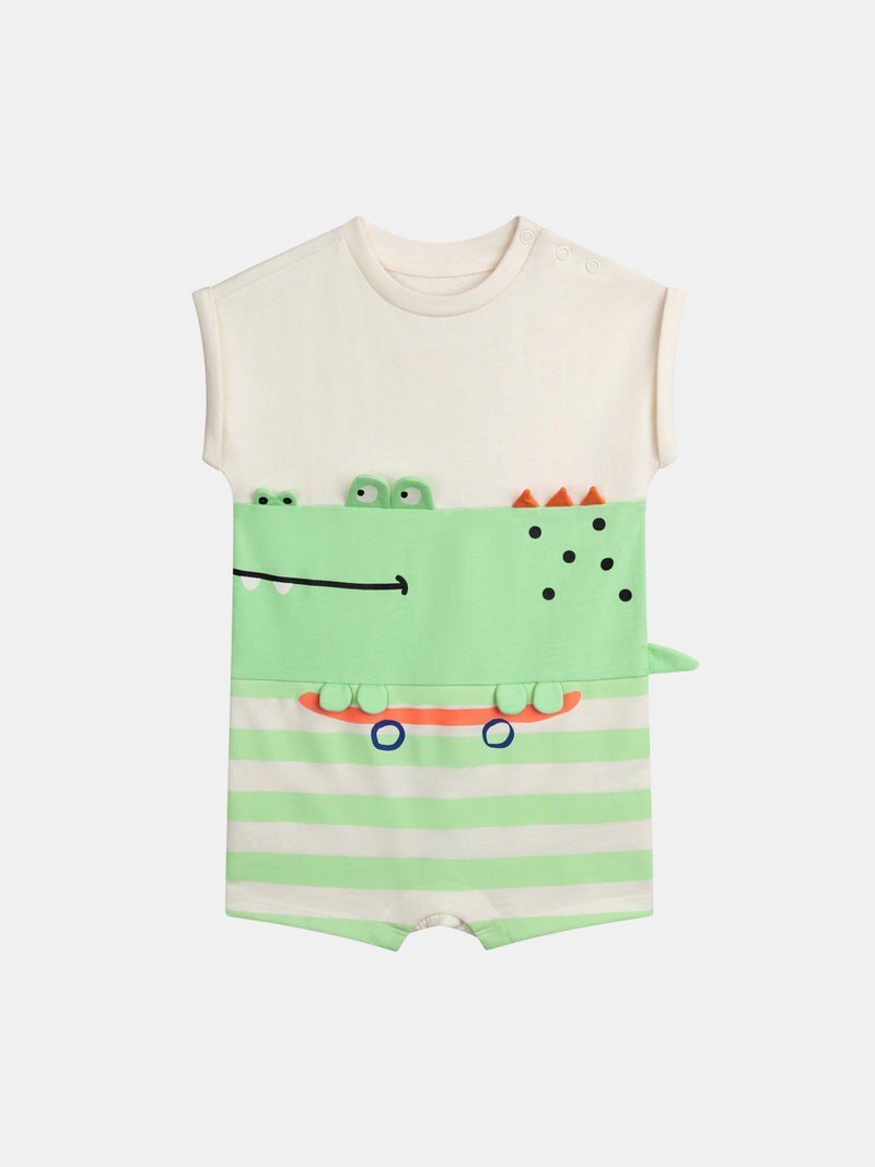 Grenouillère à motif "Crocodile Skateur" pour bébé garçon