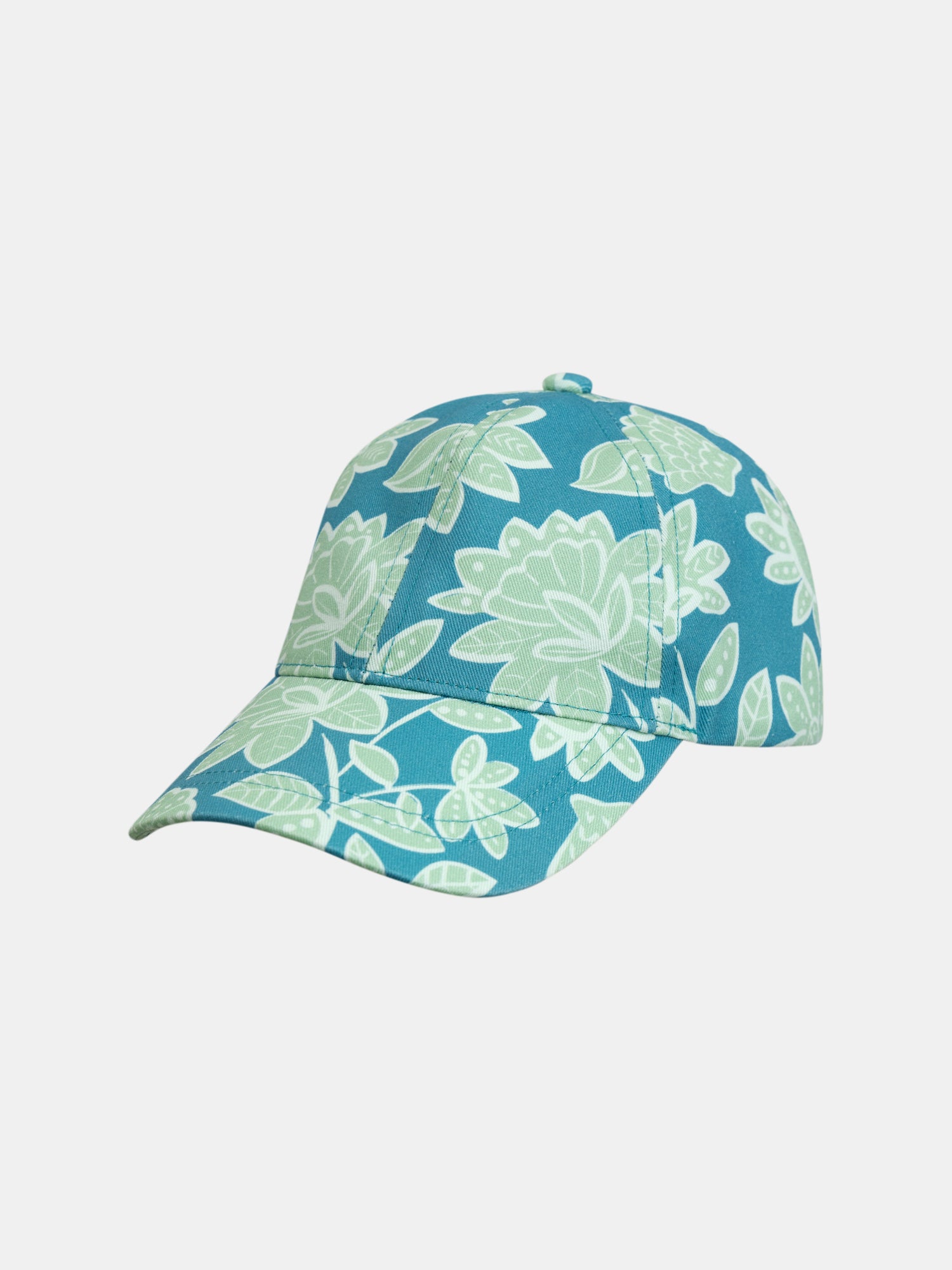 Casquette bleu imprimé fleurie pour fille