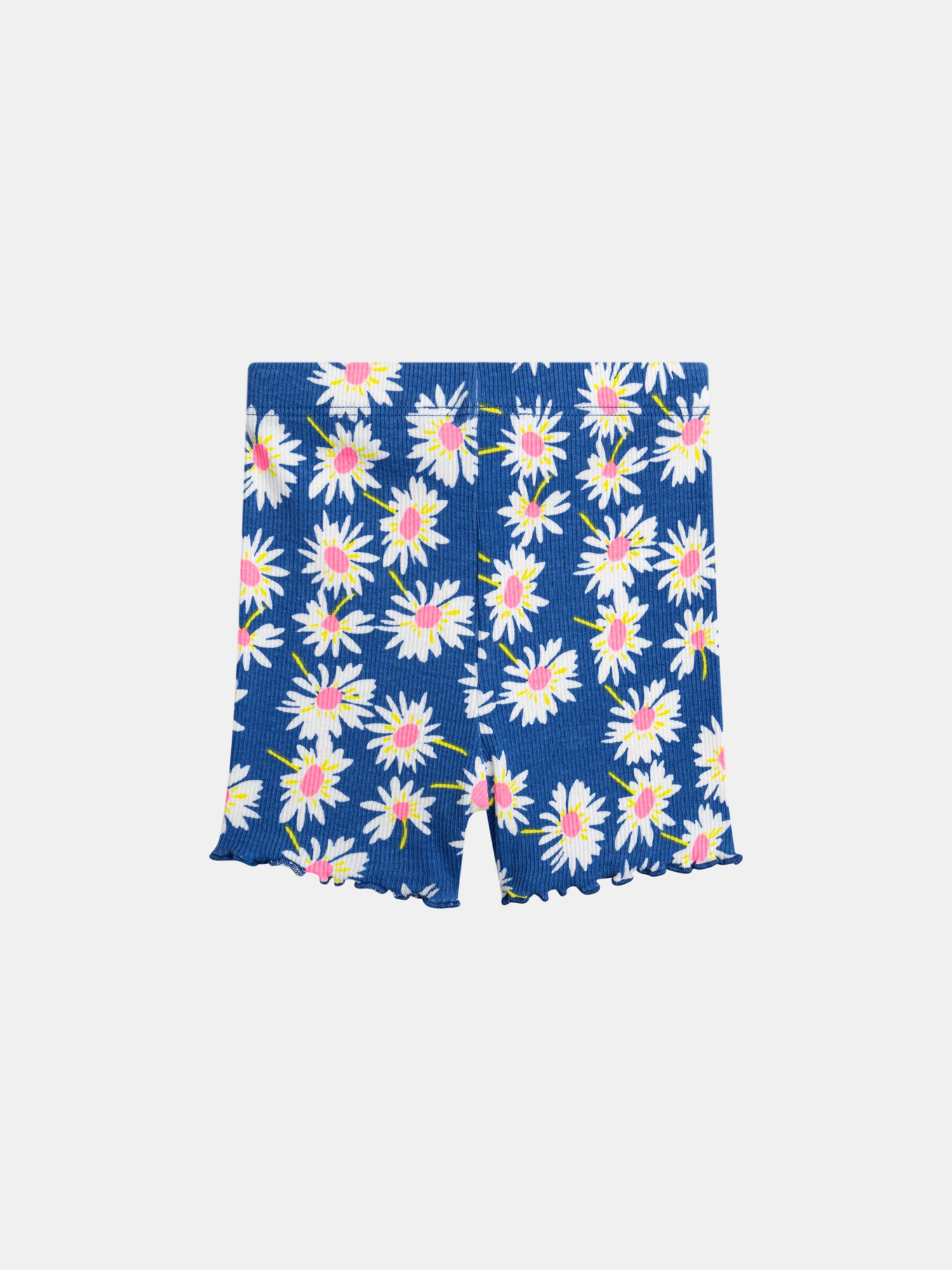 Cycliste bleu à fleurs pour bébé fille