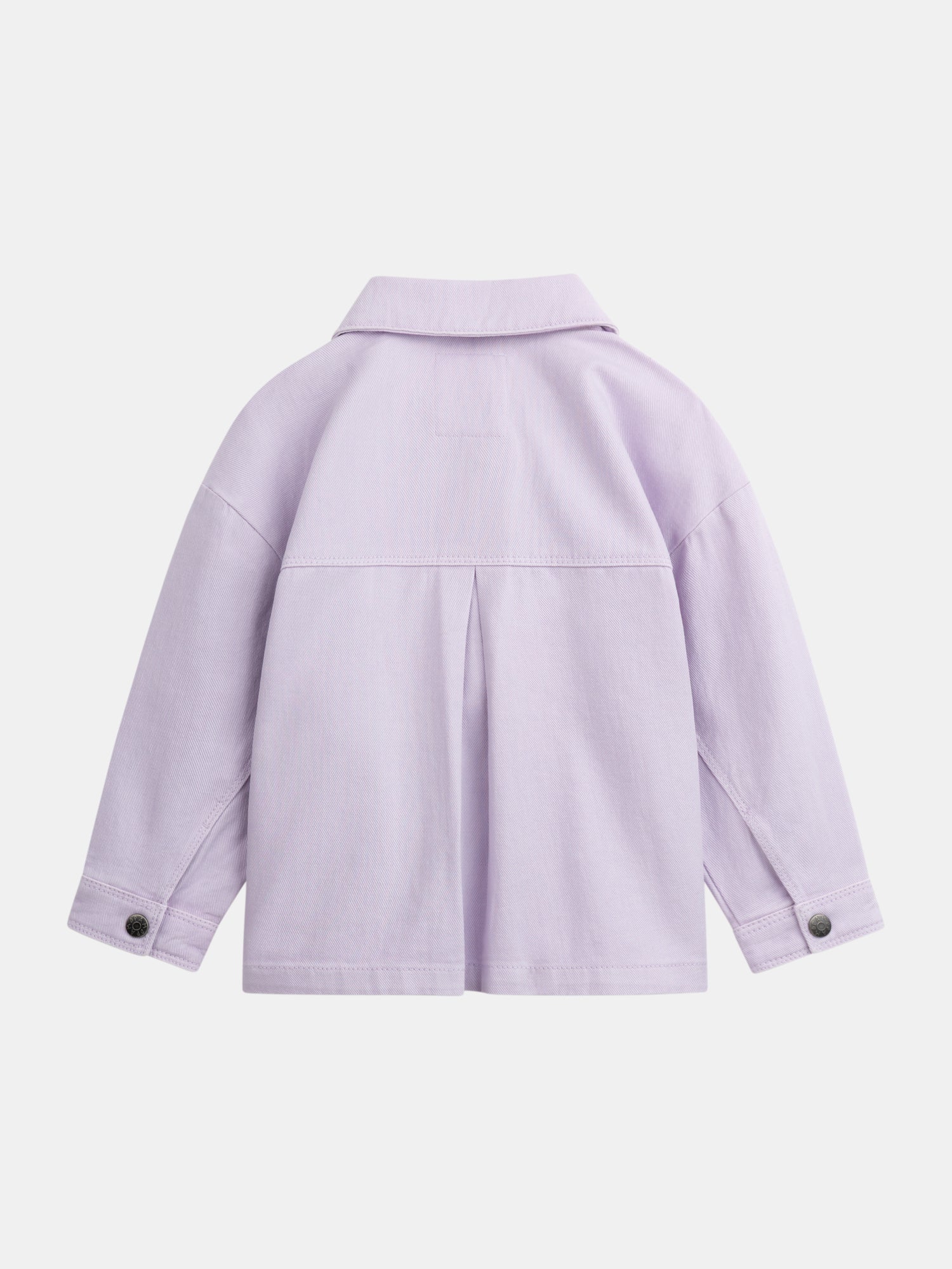 Veste violette à poches et broderies coeur pour fille