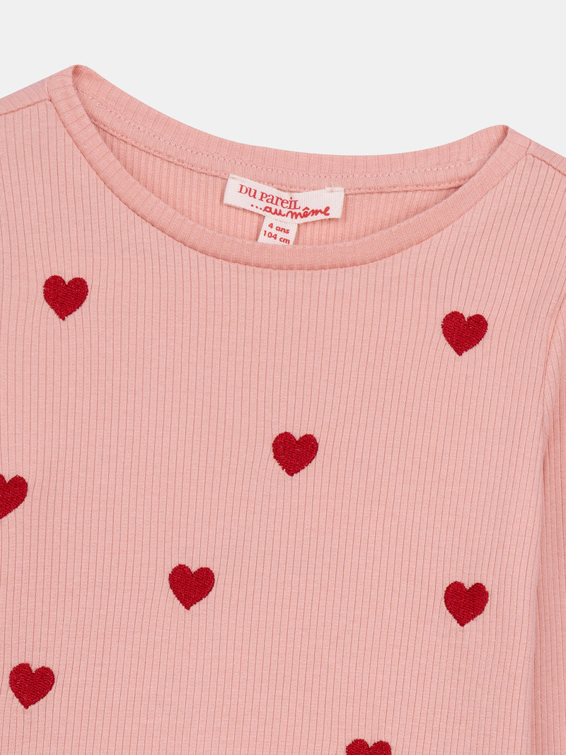 Tee Shirt Manches Longues Rose