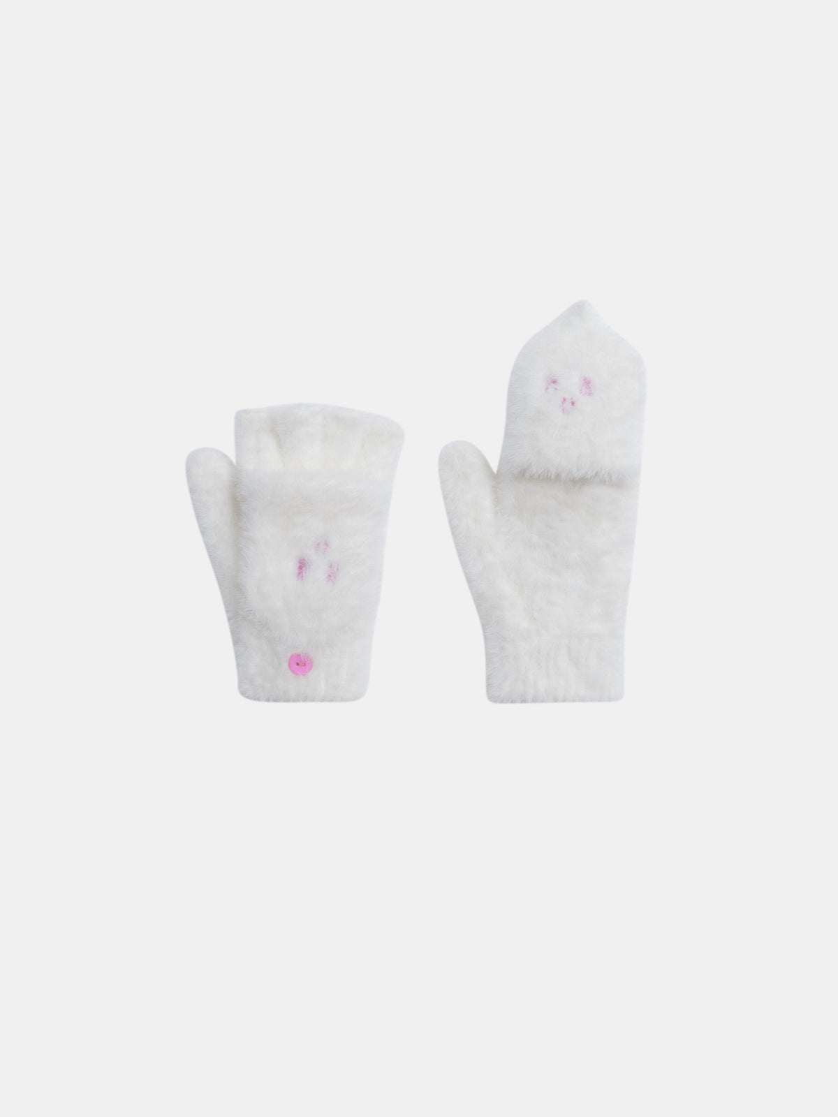 Mouffles écrus pour filles