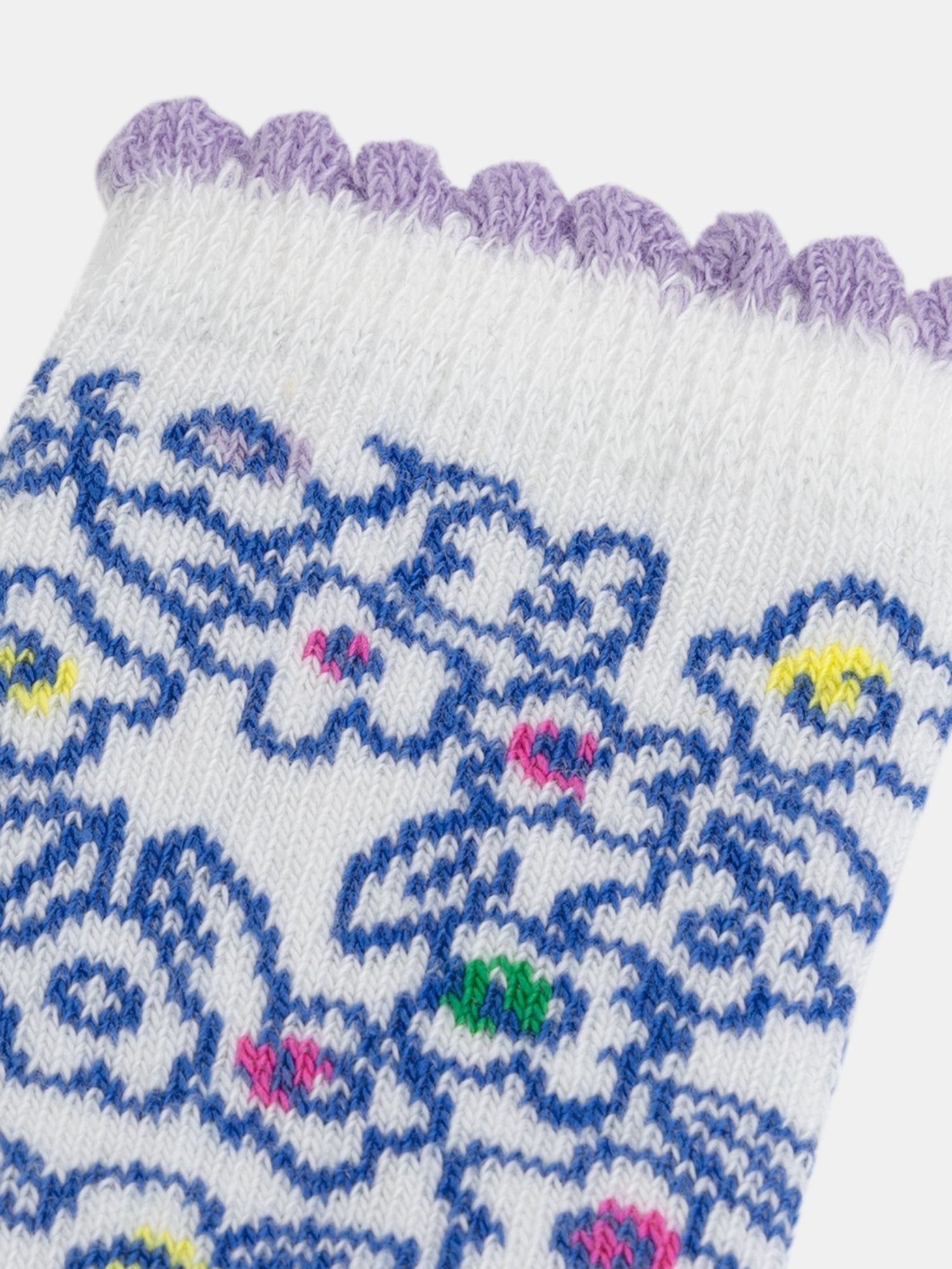 Chaussettes écrues motifs fantasies bébé fille