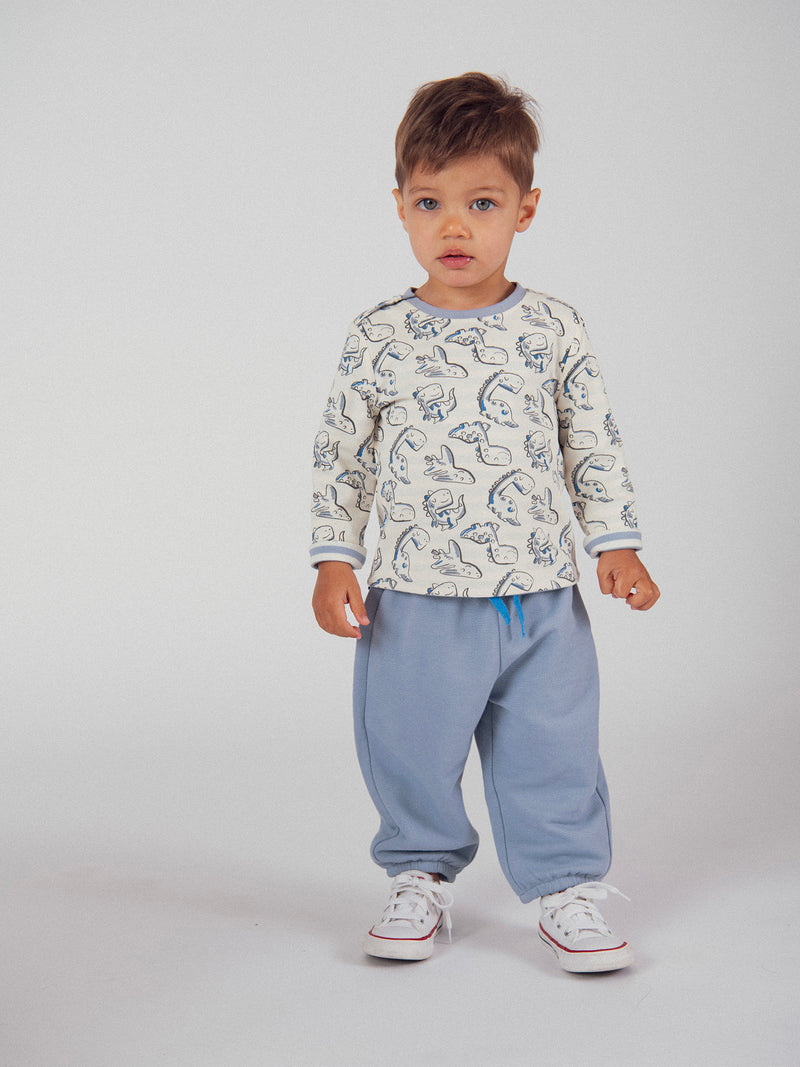 T-shirt à manches longues réversible "Dinosaure" pour bébé garçon