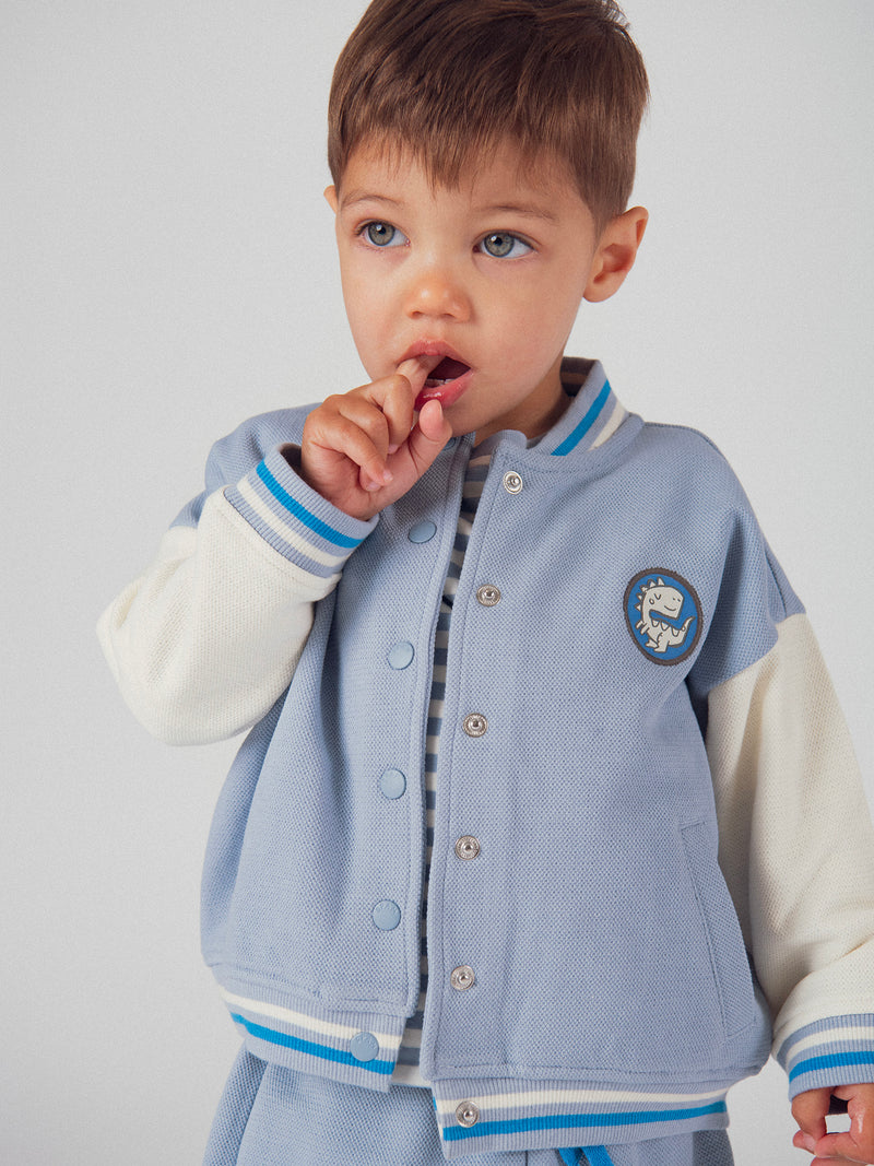 Cardigan style teddy bicolore pour bébé garçon